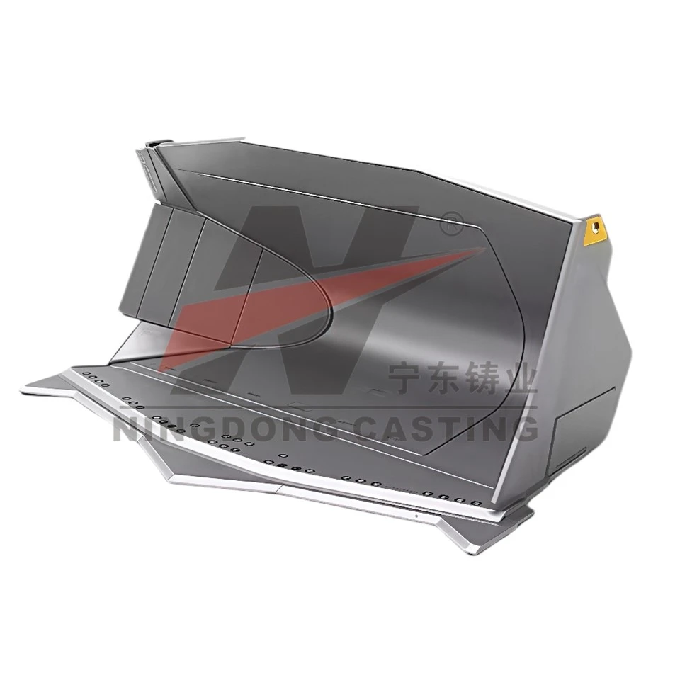 Bwced Roc Dymp Ochr Sgraffinio sy'n Wrthsefyll Gwisgo Trwm Ar gyfer Llwythwr Volvo L150H